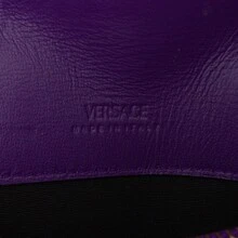 Authenticated Versace PRE-OWNED Leather Greca Goddess Wallet On Chain Bag - 紫色 - 查看 2