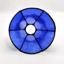 1pc Blue Butterfly Pattern Colored Glass Lamp Shade, Diameter 4cm Top, 15cm Bottom, For Table Lamp, Pendant Light, Wall Light, Ceiling Light Replacement - Style C - View 5