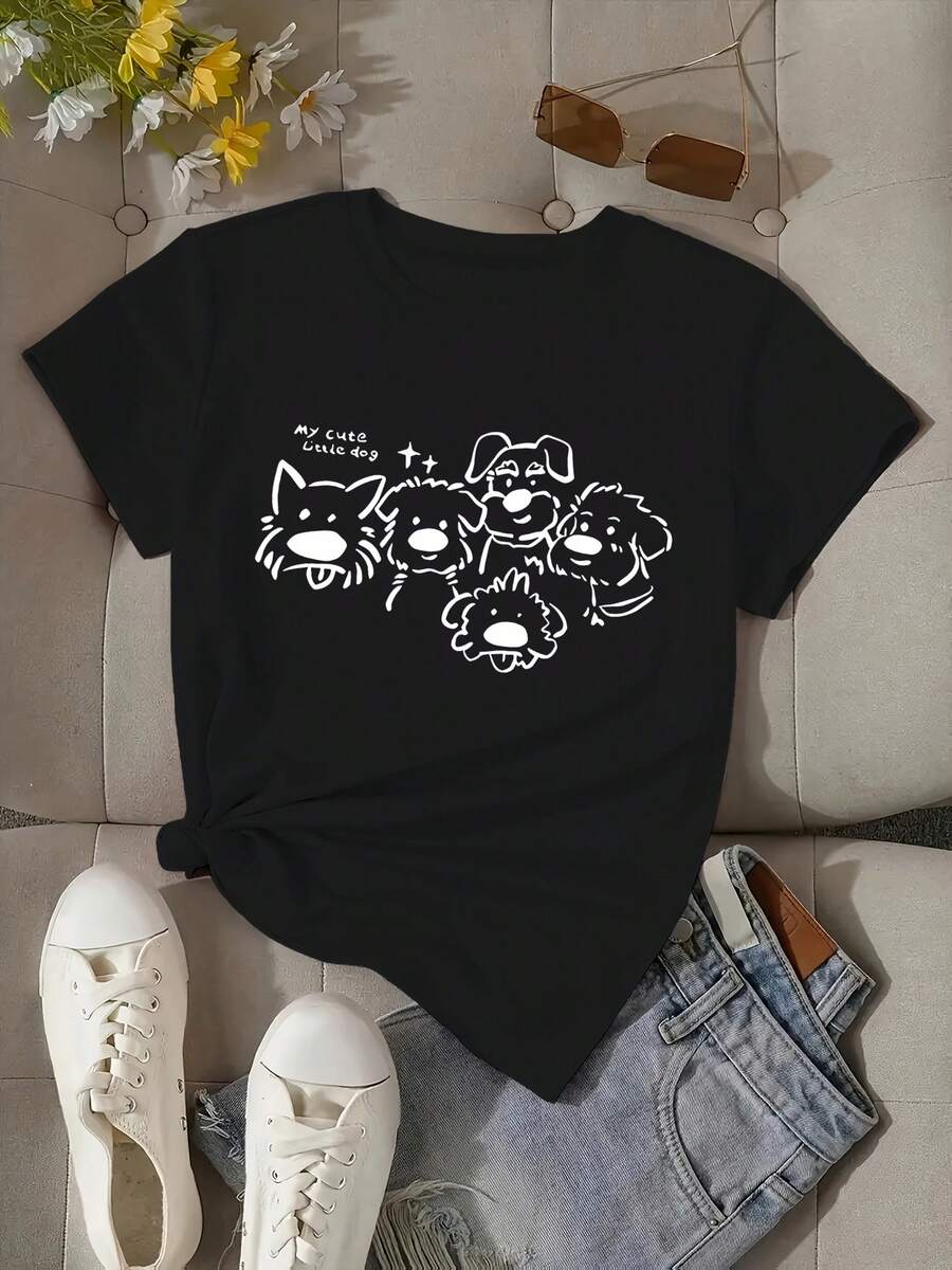 A Group Of Dogs Wearing Blouses For Women - Black - View 1