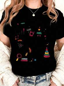 Camiseta de Algodón Vintage Rbt Terapia del Comportamiento Incluye Conexión, Juego Manual, Aprendizaje y Crecimiento para Uso Diario - Negro - Ver 3