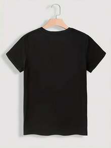 Camiseta Casual de Talla Grande para Mujer con Estampado Gráfico, Ropa Versátil para Primavera, Verano y Otoño - Negro - Ver 7