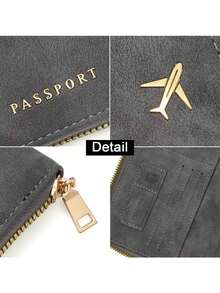 Zippered Passport Holder With ID And Credit Card Slots, Portable Foldable Storage Bag, Travel Essential Document Organizer, Fashion Design, Suitable For All Seasons, Travel Essential Accessory, Lightweight And Waterproof, Perfect For Airplane, Vacation, Summer Travel. - Multicolor - View 6