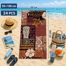 1 buah Handuk Pantai Motif Totem Polinesia, Selimut Pantai Ekstra Besar Mikrofiber Super Lembut, Handuk Mandi Sangat Menyerap, Cocok Untuk Perjalanan, Kolam Renang, Menyelam, Berselancar, Yoga, Berkemah, Tersedia Dalam Berbagai Ukuran, Aksesoris Pantai - Totem Polinesia - View 20