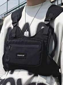 1 chiếc áo vest chiến thuật đa năng unisex, túi đeo ngực tiện dụng, túi vest thời trang đường phố cho sử dụng hàng ngày. - Nhiều màu - Xem 13