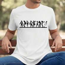 Camiseta Dance Evolution, Camiseta con Silueta de  Camiseta Rey del Pop, Regalo para Amantes de la Música, Camiseta con Gráficos de Baile Retro, Camiseta Unisex, Atuendo de Fiesta, Estilo Urbano, Moda de , Ideal para Fiestas y Vacaciones Familiares, blusas para mujer, playeras de mujer, blusas casuales para dama - Blanco - Ver 7