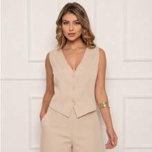 Tailoring Set Vest With Pants  Fashion - 米色 - 查看 1