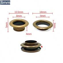 50/100sets 4/4.5/5/6/8/10mm Brass With Washers Grommet Repairing Round Eye Rings For Shoes Bag Clothing Skin Belt Hat - A - View 48