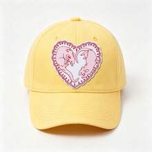 1pc Pink Heart-Shaped Hot Melt Adhesive Patch, DIY Clothing Decoration Fabric Badge Accessory - A - View 5
