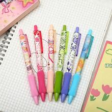 12pcs Colorful Graffiti Neutral Pens Set, High-Quality Patterns, 0.5mm Tip, Silicone Soft Grip For Exam, Office, Signing And Gifts, Smooth Quick-Drying Ink, Back To School - Multicolor - View 5