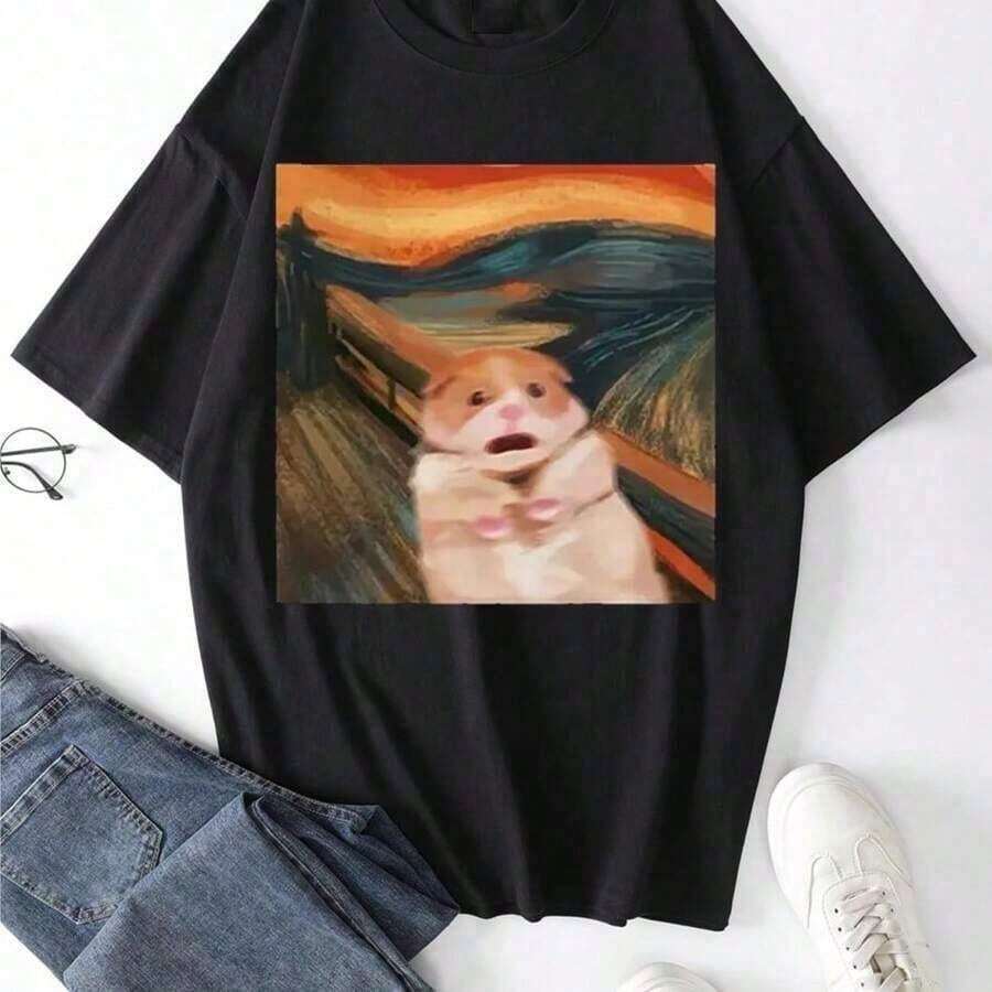 Camiseta Divertida con Estampado de Letras de California Los Ángeles para Mujer, Camiseta de Moda con Cuello Redondo y Manga Corta, Camiseta Casual de Talla Grande, Ropa de Verano para Mujer, 100% Algodón - Negro 5 - Ver 1