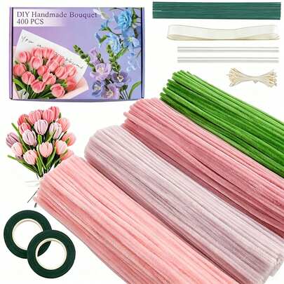 Que cắm hoa xoắn nhiều màu sắc, đồ dùng thủ công tự làm, đồ chơi sáng tạo, trang trí phòng/tiệc/vườn, bộ sản phẩm rực rỡ.