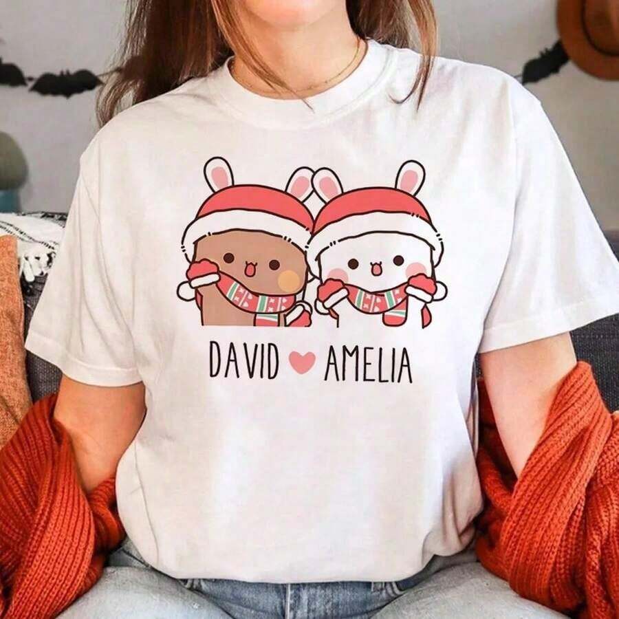COOL SUMMER Linda Camiseta de Algodón de Manga Corta con Estampado de Bob Esponja y Patricio Estrellas, Estilo Anime, Moda de Dibujos Animados para Mujer y Niña, Top Kawaii de Algodón Puro - Blanco 5 - Ver 1