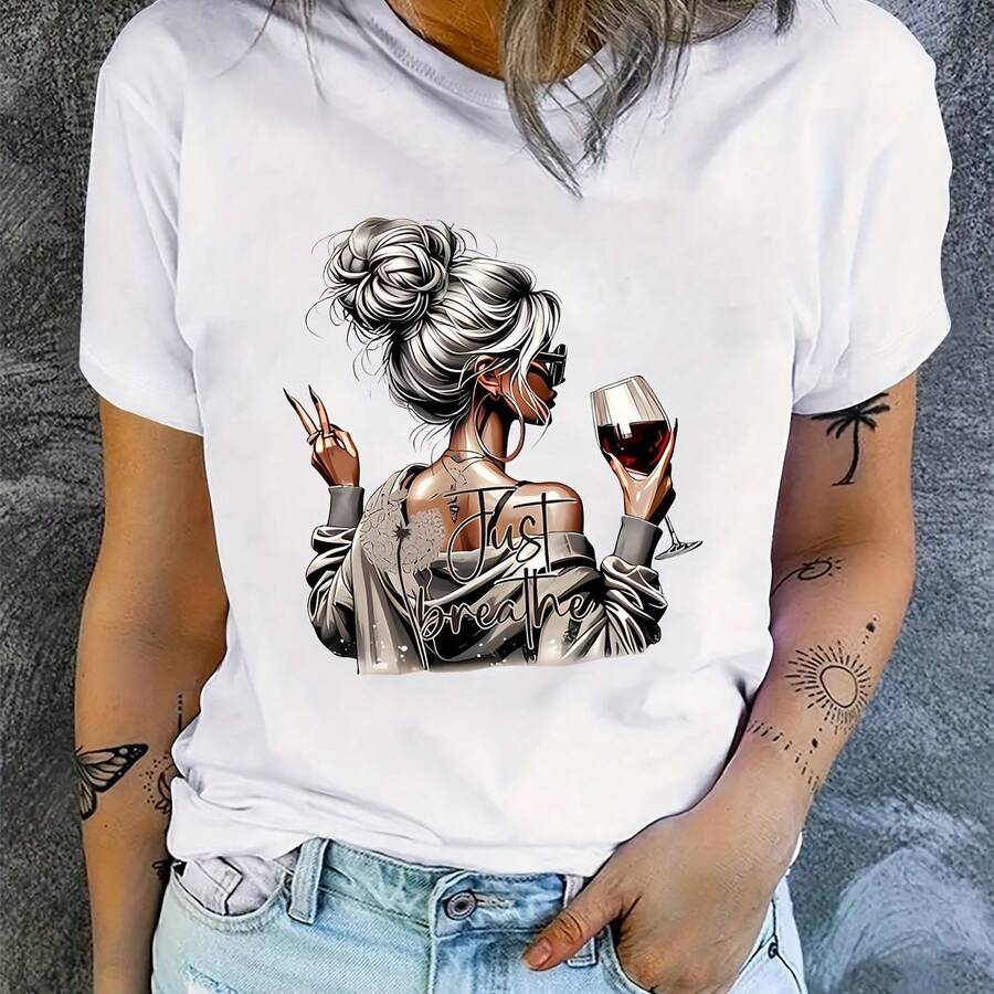 Camiseta para Hombre Blanca con Estampado Los Ángeles en Tipografía Gótica - Blanco - Ver 1