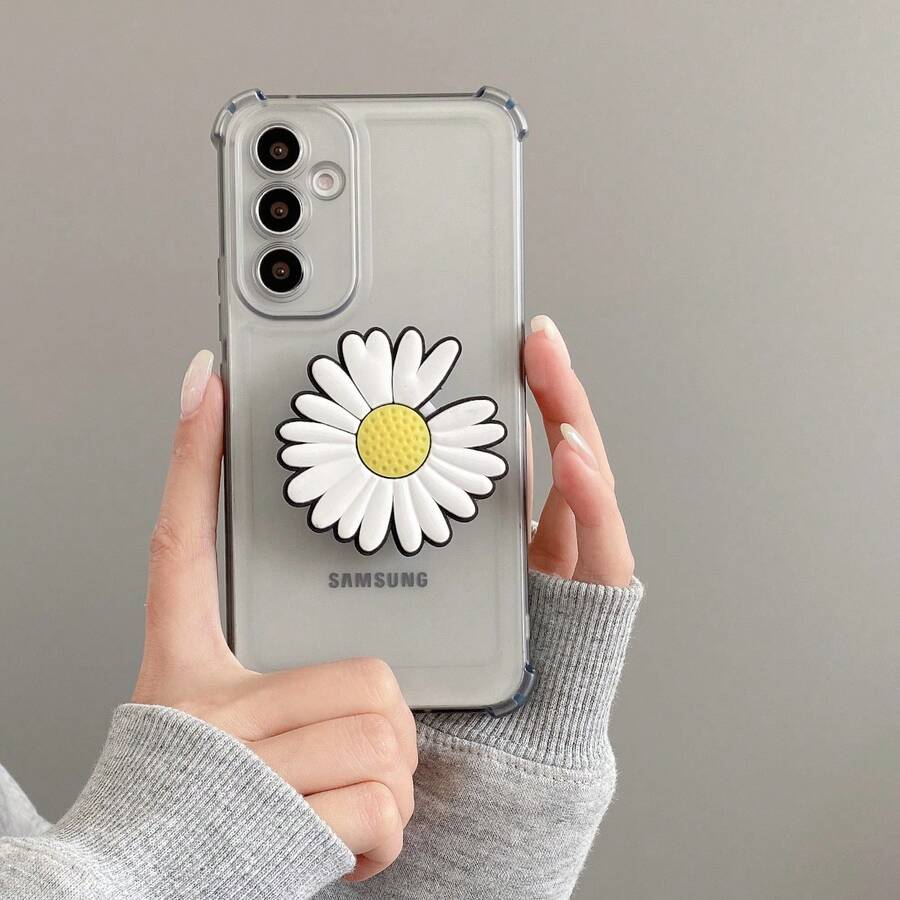 Tặng kèm dây đeo điện thoại khi mua hàng, đặt hàng và theo dõi - Ốp điện thoại Daisy có chân đế/Ốp điện thoại Daisy có dây đeo, tương thích với iPhone 17 Pro Max, 16 Pro Max, 15 Pro Max, 14 Pro Max, 13 Pro Max, 12 Pro Max, 11 Pro Max, XS Max, 7/8 Plus, S26, 2524321u, Honor, - màu đen - Xem 1