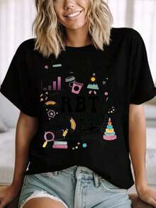 Camiseta de Algodón Vintage Rbt Terapia del Comportamiento Incluye Conexión, Juego Manual, Aprendizaje y Crecimiento para Uso Diario - Negro - Ver 8