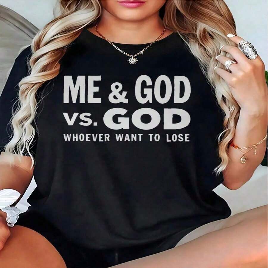 Women's Oversized Short Sleeve T-Shirt, 100% Oversized With Spicy Chili Print And "Spice It Up" Slogan | Breathable Summer Casual Top, Loose Fit Short Sleeve Shirt In Pink And Red For Casual Wear, Parties, Picnics - Machine Washable, Party Outfit, Picnic Clothes, 100% Cotton - 紅色 - 查看 1
