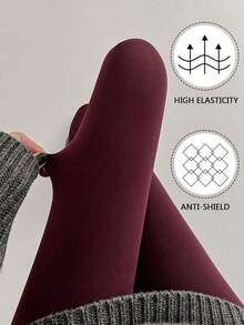 1 đôi quần tất nữ 80D màu đen xuyên thấu gợi cảm, quần tất trong suốt, quần legging tối giản thời trang, thoải mái - Nhiều màu - Xem 12