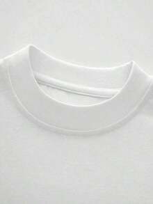 Cute T-Shirt For Gender Reveal Party, Baby Shower, For Women, For Valentine's Day, Made Of Heavyweight 220g Pure Cotton, Round Neck, Casual (1 Piece) Casual Blouse Women's Cotton T-Shirts - 白色 - 查看 4