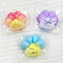 1pc Caramel Gradient Cat Paw Squeeze Toy | Cat Paw Squeeze Toy | A Soothing Sensory Toy, Perfect As A Classroom Reward Or Party Gift. Suitable For Children And Adults, A Top Choice For Birthday/Christmas/Halloween Holiday Gifts. - Multicolor - View 7