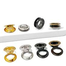 50/100sets 4/4.5/5/6/8/10mm Brass With Washers Grommet Repairing Round Eye Rings For Shoes Bag Clothing Skin Belt Hat - A - View 5