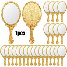 1/3/5/10/20pcs Handheld Retro Mirror, Multiple Colors Available, Elegant European Style Wedding Favor, Thoughtful Mother's Day Gift, Portable Telescopic Makeup Mirror - A - View 14