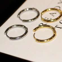 Minimalist Small Hoop Earrings For Women, Elegant Understated Commuter Style Earrings - Circle Earrings - View 1