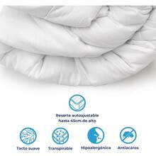 Spring Protector de Colchón Acolchado e Impermeable, Micro Dry, Matrimonial CYVQ - Caqui - Ver 8