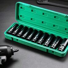 1/2Inch Drive 6-Point Impact Socket Set 10-Piece Metric Sizes 8-24m/10-24mm Carbon Steel Impact Socket Set With Hard Storage Box - 8-24mm - 查看 9