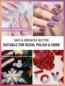 VERONNI 6 Colors Nail Glitter Powder, High Gloss Gradient Glitter Effect, Multi-Color Blend Suitable For Creative Nail Art - Multicolor - View 5