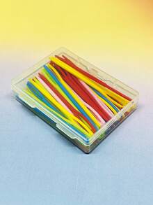 50pcs 7cm Plastic Sewing Needles, 5 Colors Large Eye Style, With Transparent Storage Box. Suitable For Yarn, Thick Knitted, Ribbon, Felt And Other Materials, For Fabric Sewing, Knitting, Holiday Decoration Making - Plastic Needles - View 4