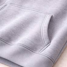 Kids' Kangaroo Hoodie Set, California Style, Thick, Winter - Gris - Ver 3