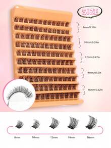 Asiteo 120pcs Bulu Mata Cluster Berbentuk D 8-16mm Bulu Mata Palsu Cluster Lembut Keriting Alami, Kit Ekstensi Bulu Mata DIY, Cocok Untuk Penggunaan DIY di Rumah - D - View 6