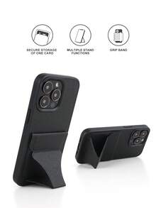 1 ốp lưng điện thoại kèm giá đỡ thẻ, tương thích với iPhone 11 12 13 14 15 16e 17Pro Max, Galaxy S23 24 25 Ultra. - màu đen - Xem 6