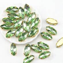 50颗马眼平底手缝/胶粘水钻DIY衣服鞋子包包头发饰品配件 - 多色玻璃鑽 - View 15