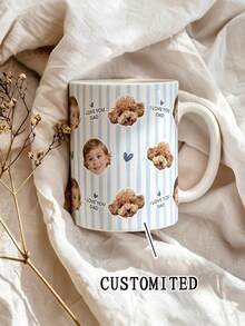 Personalized Photo Mug, Mother's Day Mug, Baby Face Mug, Customized Baby Mug, Grandma Gift, Grandpa Gift, Customized Pattern Mug, Customized Coffee Cup - Multicolor - View 6