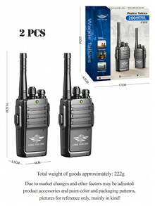 2pcs Kids Walkie Talkies Toy, Interactive Educational Game, Outdoor Communication Device (Accessories Randomly Included, Batteries Not Included) - Multicolor - View 3