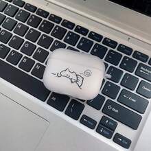 Matte White Transparent Cat Design Protective Case For AirPods 2/3/4/Pro/Pro2/Pro3 - Clear - View 3