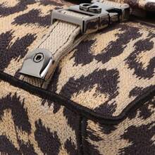 Authenticated Dior PRE-OWNED Mizza Small Embroidered Canvas Leopard DiorCamp Messenger Bag - 米色 - 查看 5