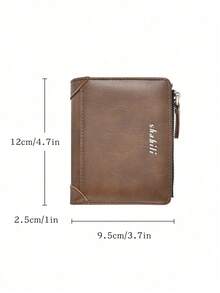 New Men's Short Zipper Wallet, Multi-Card Slots Large Capacity Card Holder Portable,Fathers Day Gifts - Multicolor - View 6