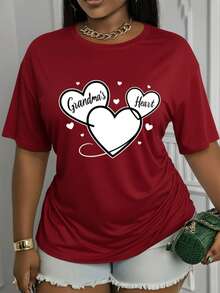 Suave, transpirable y ligera para comodidad durante todo el día. Una camiseta casual de cuello redondo, diseñada para primavera y verano, con un estampado de "Corazón de Abuela".Lavable a máquina, esta elegante camisa es perfecta para vacaciones, viajes y diversas ocasiones especiales.Versátil en estilo, ofrece un cuello redondo moderno pero clásico con un corte relajado que favorece todas las formas del cuerpo y es fácil de combinar con jeans, shorts y leggings. - Blanco - Ver 10