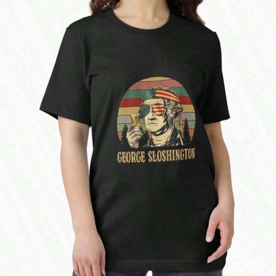 Canadian Of Guyana - Maple Leaf Cutout On The National Flag Of Guyana Classic T-Shirt Women's Tees - 黑色 10 - 查看 1