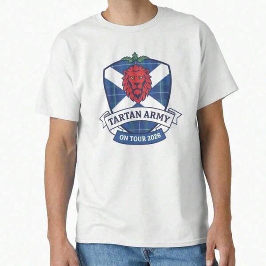 Mundial de Escocia 2026 - Camiseta Clásica para Fanáticos del Fútbol del Tartan Army, Estados Unidos, México, Canadá - Negro - Ver 1
