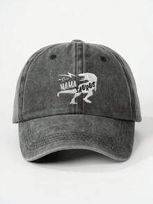 1pc Unisex Kids Distressed Washed Children's Baseball Cap, Embroidered Dinosaur Design Bone Baseball Cap, Suitable For All Seasons - Baseball Cap - View 17