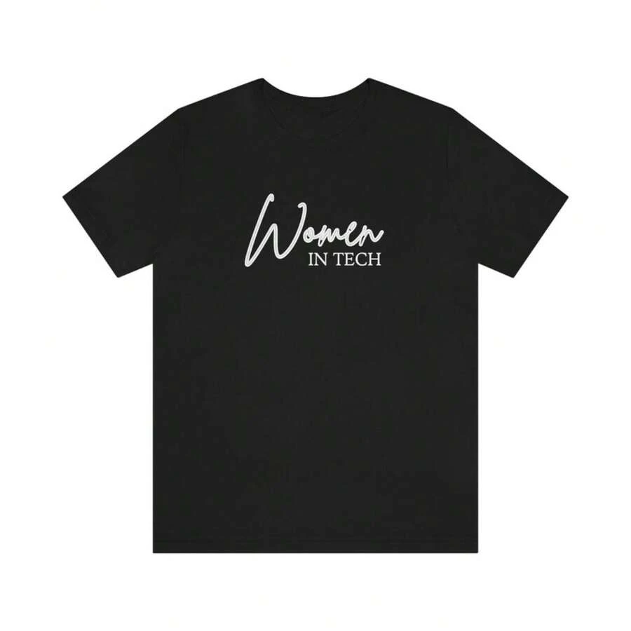 Camiseta programadora, camiseta Mujeres en tecnología, camiseta mujer ingeniera, camiseta desarrolladora de software - Negro - Ver 1