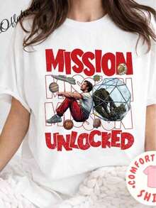 Camiseta Mission Unlocked Project Hail Mary, Camiseta Rocky And Ryland Grace, Camiseta para amantes de los libros, Transpirable y cómoda - Blanco - Ver 1