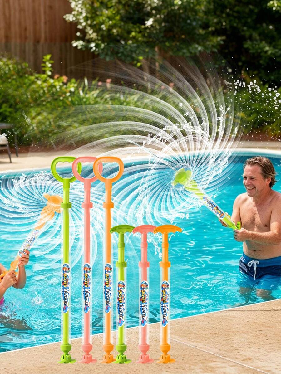 44cm Rotating Water Cannon, Summer Water Gun Sprayer With Firework Effect, Telescopic Water Mist Sprayer For Swimming Pool, Beach, Backyard, Outdoor Water Play, Long-Range Water Cannon For Adults And Groups