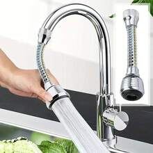 360-Degree Swivel Kitchen Faucet With Universal Aerator, Shower Head With Pressurized Splash-Proof Extension Filter - Short 1pcs - View 9