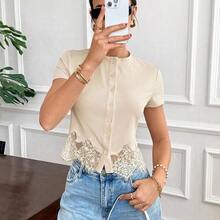 Women Blouses & Shirts - 杏 - 查看 5