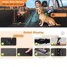 6-Panel Support Portable Easy-To-Store PU Pet Car Back Seat Extension Mat, Portable Comfortable Sturdy Base Pet Dog Car Seat Protector, Space Expansion (Suitable For Sedans, SUVs And Small Trucks), Weight Capacity 450 Lbs - Black - View 8