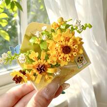 Bộ xếp hình hoa vi hạt sáng tạo, đồ chơi xếp hình cho trẻ em, làm từ nhựa ABS, hoa nhân tạo bền lâu, quà tặng tỏ tình lý tưởng, vật trang trí bàn làm việc thư giãn, đồ chơi xếp hình tự làm giúp giảm căng thẳng, quà tặng cho trẻ em giúp cải thiện khả năng tập trung và kỹ năng thực hành, phần thưởng trong lớp học, lễ tốt nghiệp, tựu trường, quà tặng thời trang cho bạn bè - Nhiều màu - Xem 3